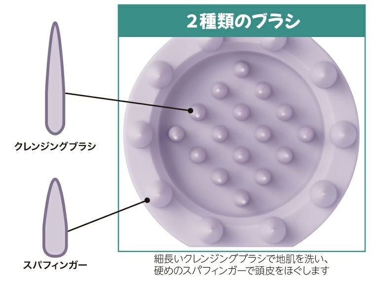 立て置き出来るフック穴付きシャンプースパブラシブラシの種類