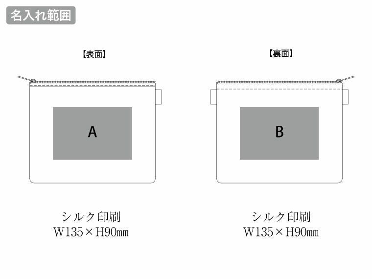 リフレクターサコッシュの名入れ範囲