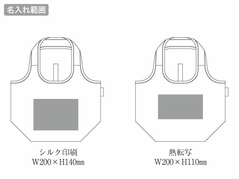クルリト　セルフレジで使いやすいコンパクトクーラーミニマルシェバッグの名入れ範囲