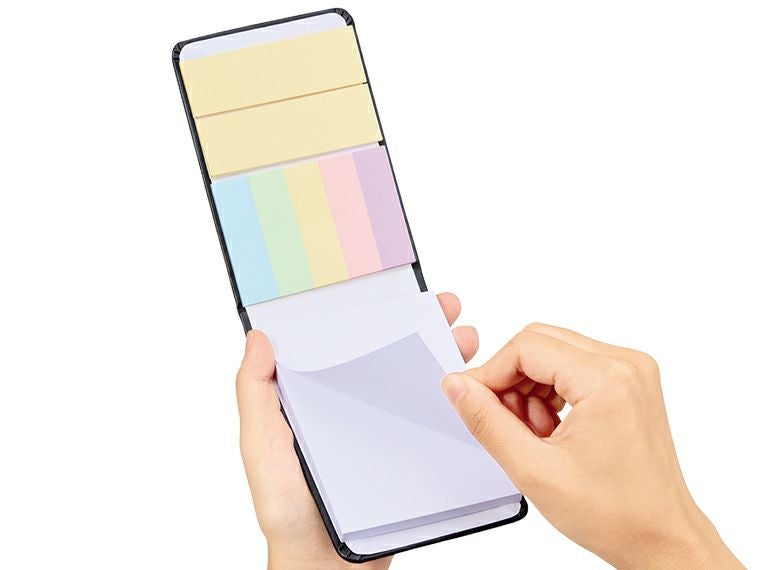 合皮カバー付箋セット（M）の使用イメージ