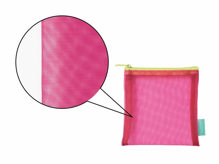 リアーク　カラーメッシュポーチのメッシュ生地アップ画像