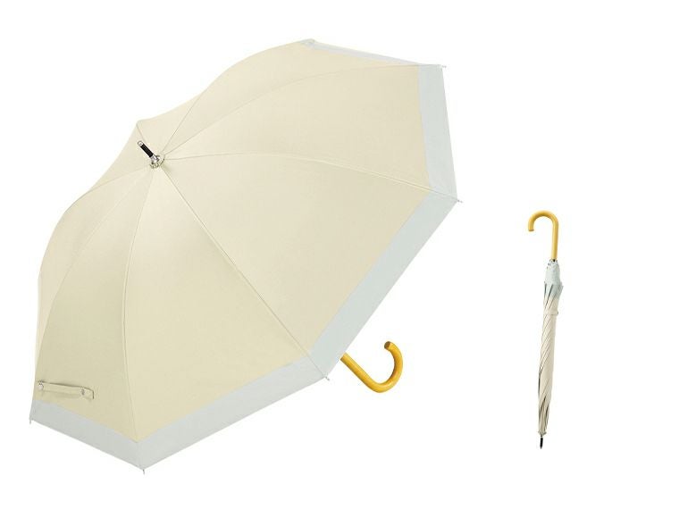 アプレラ　晴雨兼用長傘の本体カラーイエロー系画像