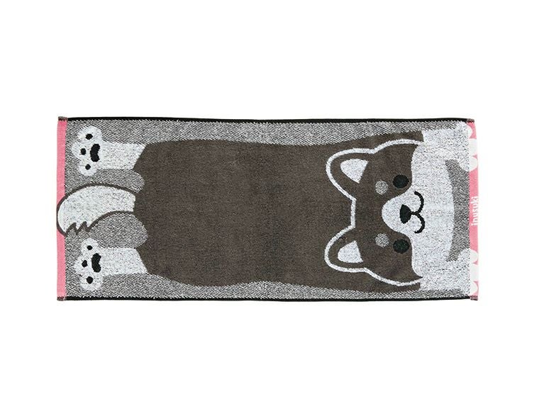 のび豆柴・のびちゃとらフェイスタオルの豆柴デザイン画像