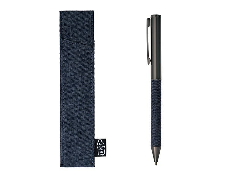 リサイクルPET生地使用ボールペン（ケース入り）の全体画像