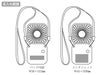 充電式3WAY折りたたみハンディファン（ネックストラップ付き）の名入れ範囲