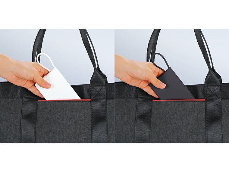 新世代 固体電池モバイルバッテリー5000はバッグにも入れやすいいコンパクトサイズ