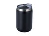 スライド式蓋付き真空二重構造ステンレスタンブラーの本体カラーブラックの画像