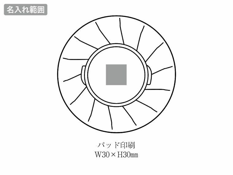 伊砂文様　氷のうの名入れ範囲