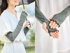 ひんやりベール　ＵＶカットアームカバーは手の甲から二の腕までしっかりカバーします。