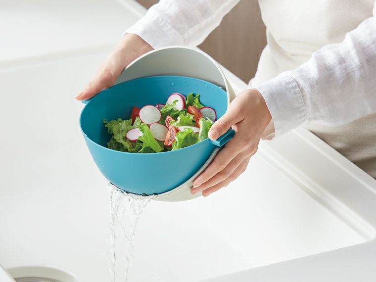 水切りざる＆ボウルセットの使用イメージ