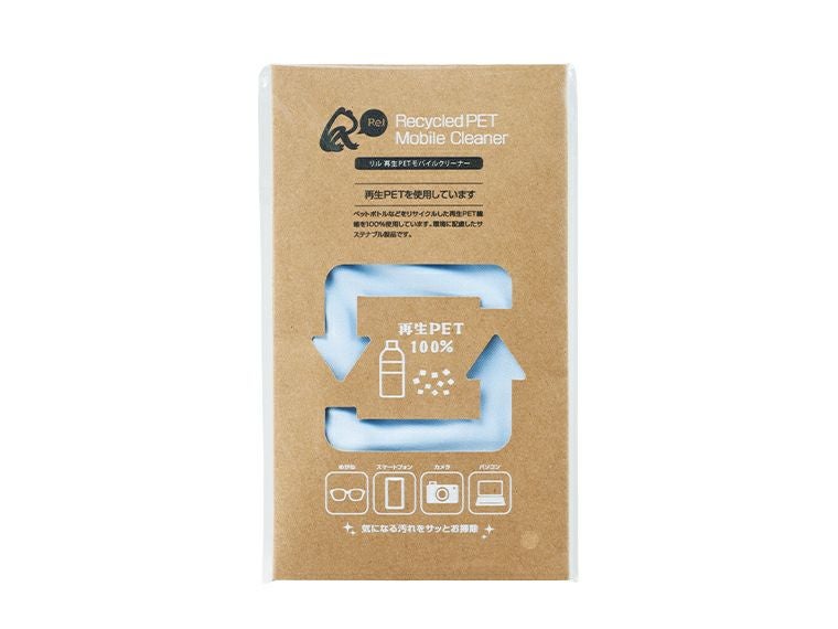 リル 再生PETモバイルクリーナーはリサイクルがPRできるパッケージ入り