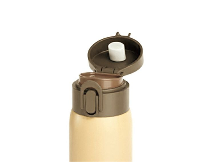 AI-07I エアリーナ 真空二重軽量ワンタッチボトル 350mlのキャップにはロック機能があります。