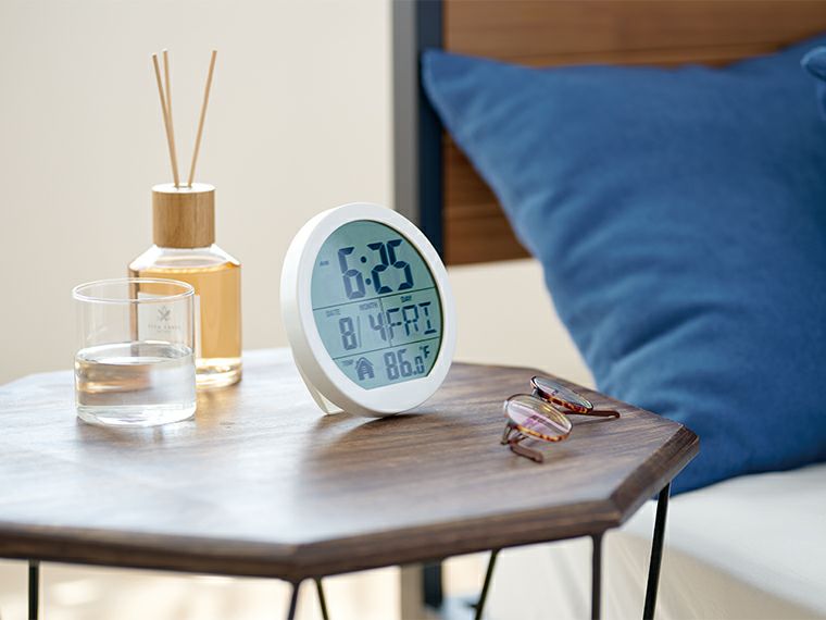 表示が見やすい丸時計の使用イメージ