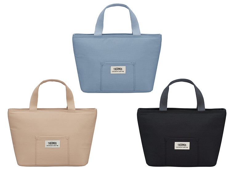 サーモス(THERMOS)RFF-0041保冷ランチバッグ4Lの本体カラーはブラック~ベージュ~アッシュブルーの3色展開です。