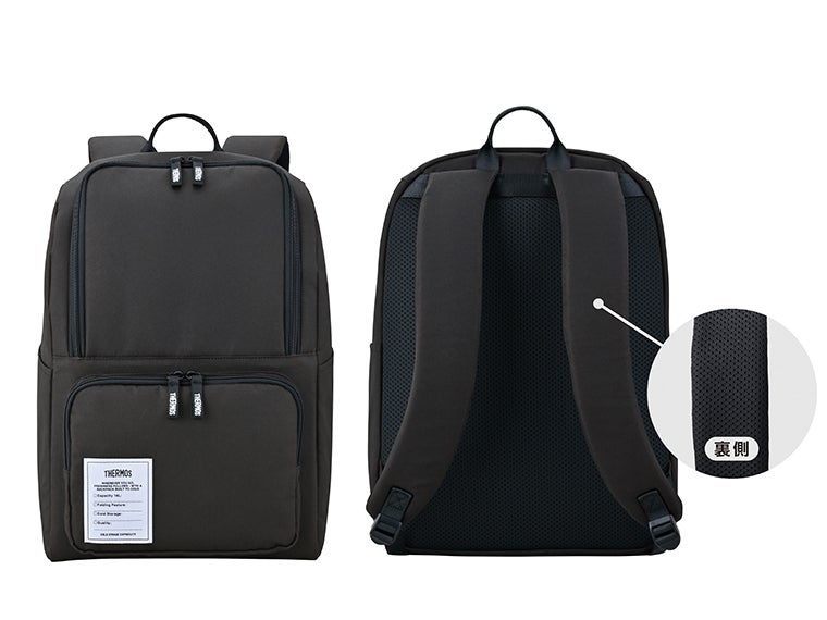 サーモス(THERMOS)RFP-016保冷バックパックは太いベルトで肩に食い込みにくく背面にはメッシュクッションがあり蒸れにくく背中にもフィット