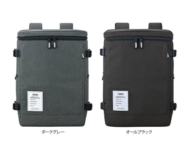 サーモス(THERMOS)RFP-025保冷バックパックはダークグレー~オールブラックの2色展開です。