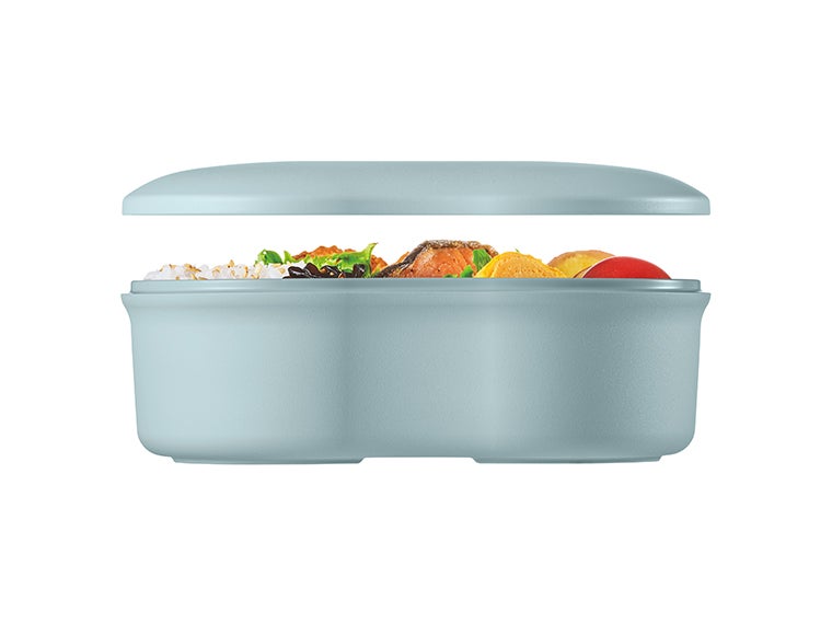 サーモス(THERMOS)DJV-570フレッシュランチボックスのフタは丸みがあるドーム型なので盛り付けしやすいです。