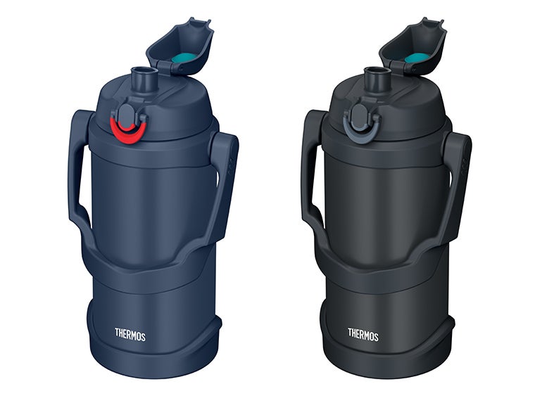 サーモス(THERMOS)FJQ-2001真空断熱スポーツジャグ 2Lの本体カラーはネイビー~ブラックジェイドの2色展開です。