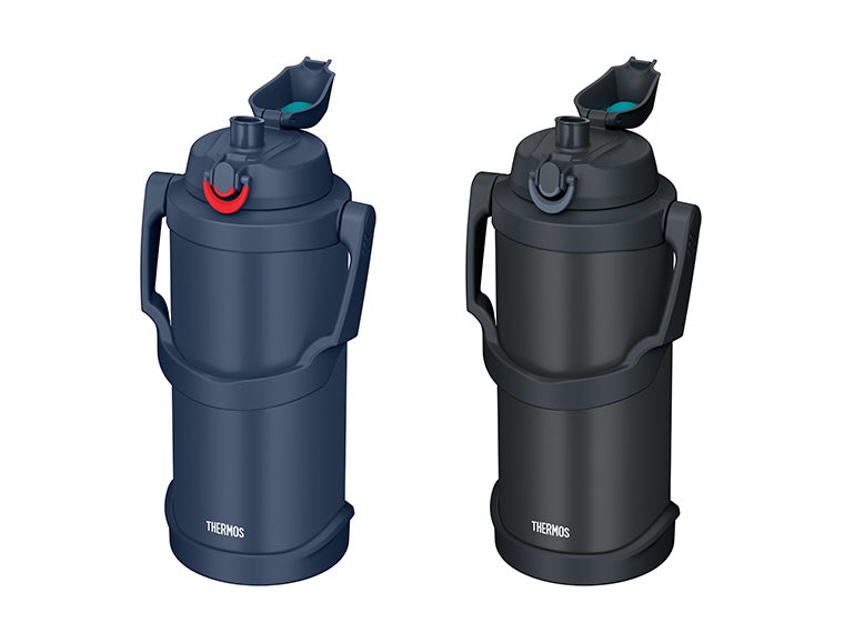 モス(THERMOS)FJQ-3001真空断熱スポーツジャグ 3Lの本体カラーはネイビー~ブラックジェイドの2色展開です。