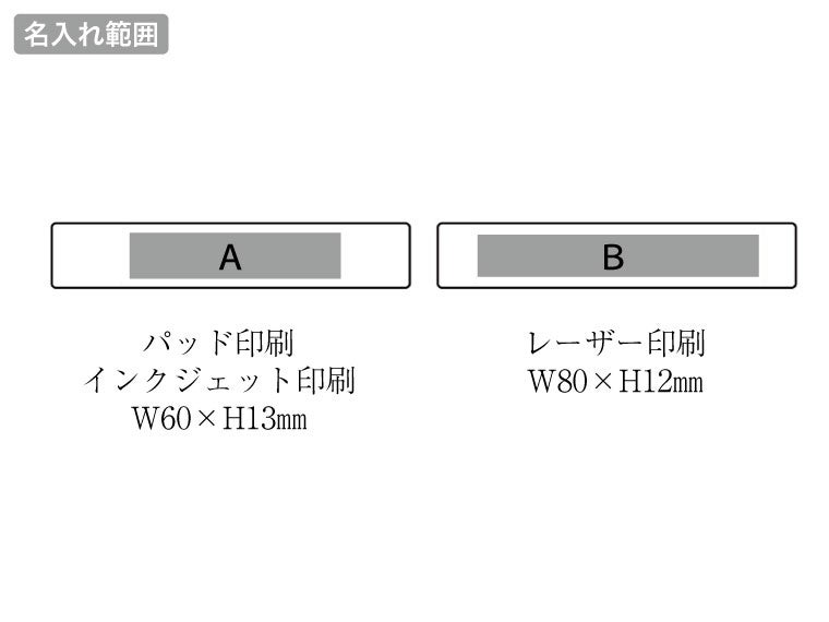 ウッドマグネットバーの名入れ範囲