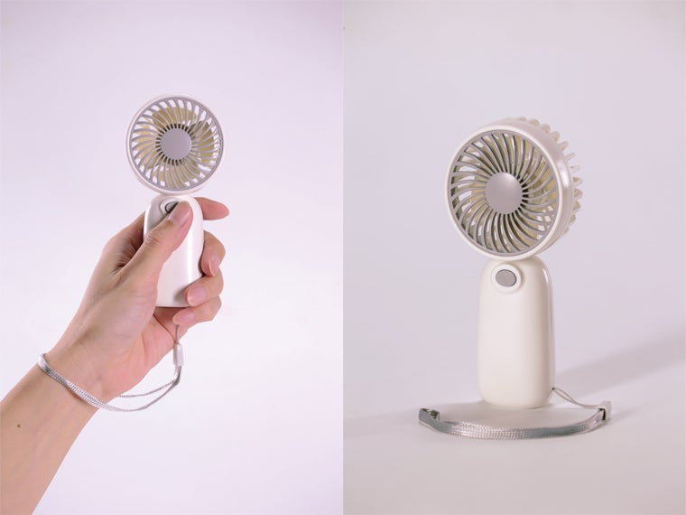 ハンディファン（乾電池式）の使用イメージ