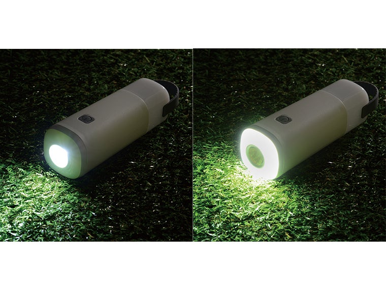 ハンディランタンのトーチとライト時の使用イメージ