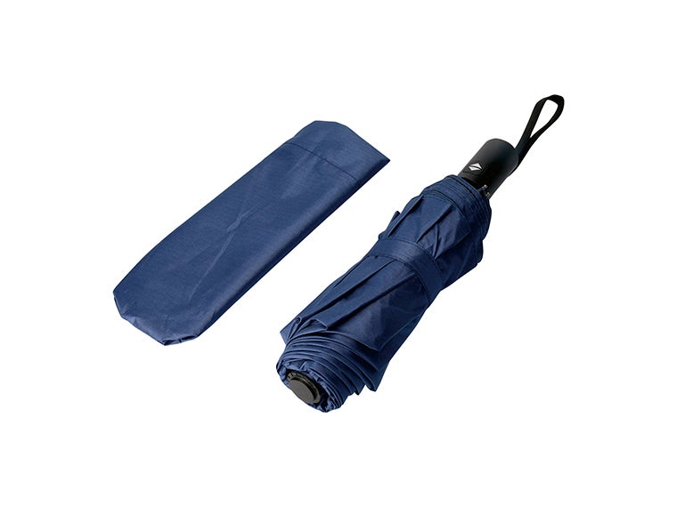 ワンプッシュ晴雨兼用折り畳み傘の本体と傘袋の画像