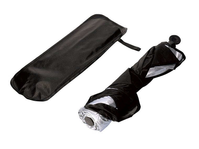 フロントサンシェードの本体と収納カバーの画像