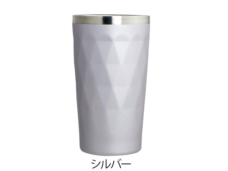 Lus-cube タンブラー400mlの本体カラーシルバーの画像