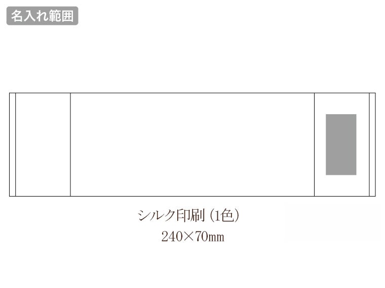 無地ですプリントタオルの名入れ範囲