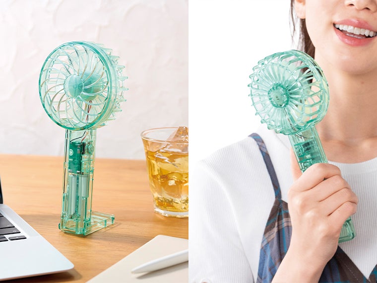 クリアハンディファンの使用イメージ