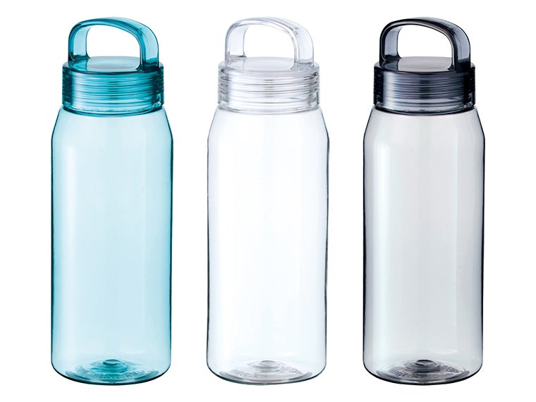 トライタン　クリアボトル６５０ｍｌ本体カラーはブルー、クリア、ブラックの3色をアソートでお届けいたします。