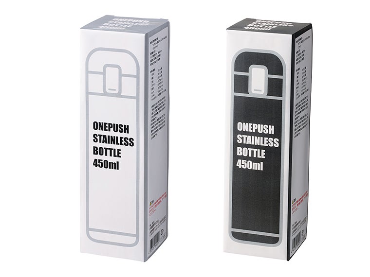 ワンプッシュ真空ステンレスボトル４５０ｍｌの化粧箱画像