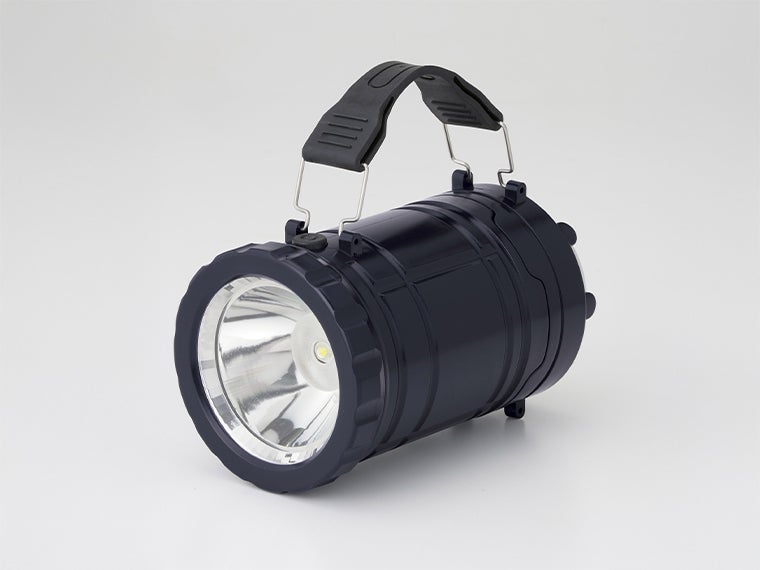 プル／2wayCOBランタンライトは持ち手を付け替えてライトとしてお使いいただけます。