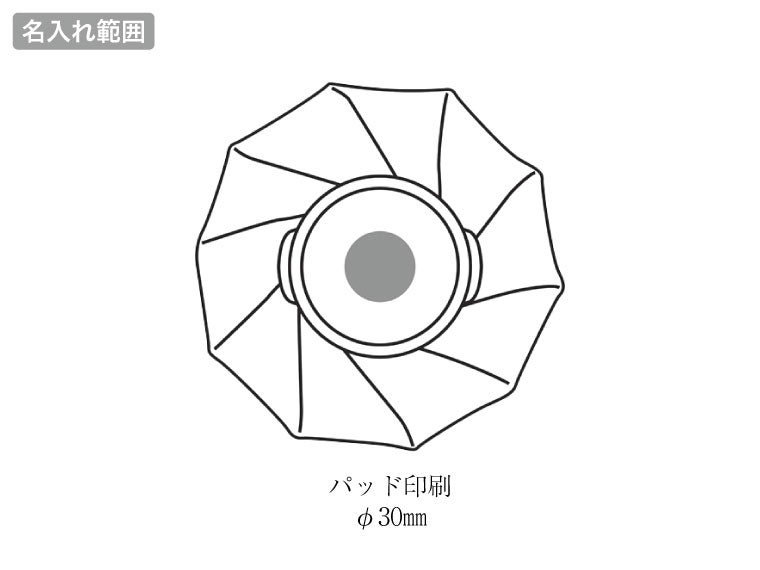 クース／氷のうの名入れ範囲
