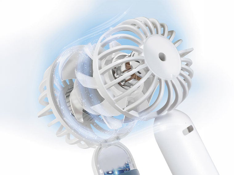 ピュアリフレ／ミニダブルファンは2枚羽仕様でパワフル風量！