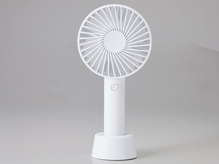 オル／USB充電式ハンディファンの本体カラーホワイトの画像