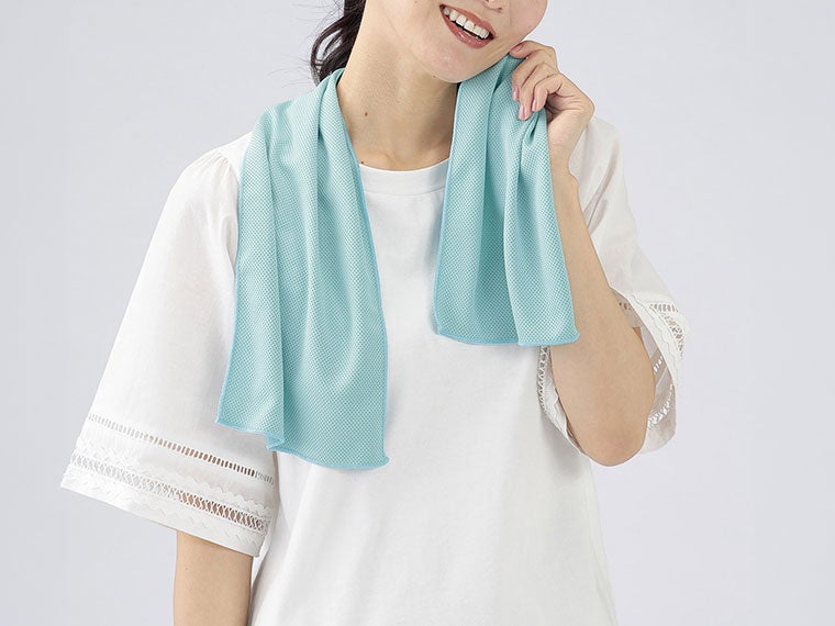 シズクール／クールタオルの使用イメージ