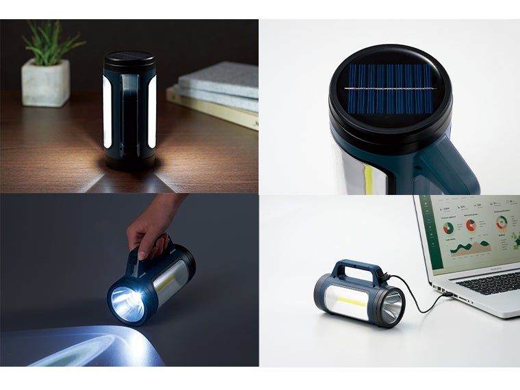 モシモニソナエル ソーラー充電多機能ライトの使用イメージ