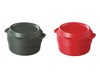 ラウンド保存容器の本体カラーグリーンとレッドの画像