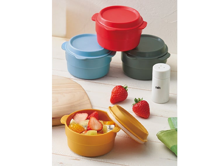 ラウンド保存容器の使用イメージ