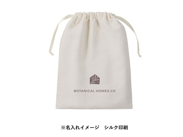 スウェード風巾着（L）の名入れイメージ