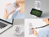 スマホスタンド付冷却プレートUSBファンの使用イメージ