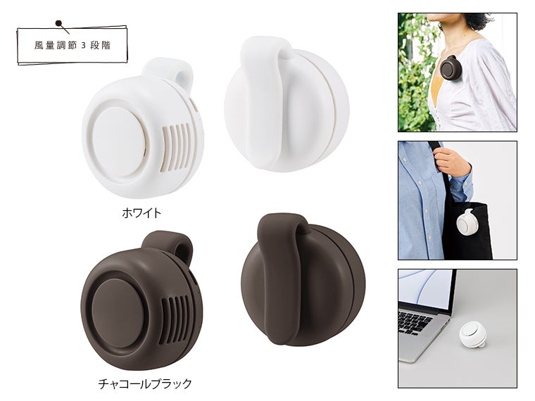 360度回転クリップファン