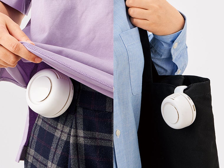 360度回転クリップファンは洋服やバッグに取り付けられます。