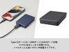 全面印刷できるモバイルチャージャー4000 スクエアにはtype-CとUSBの2口あります。