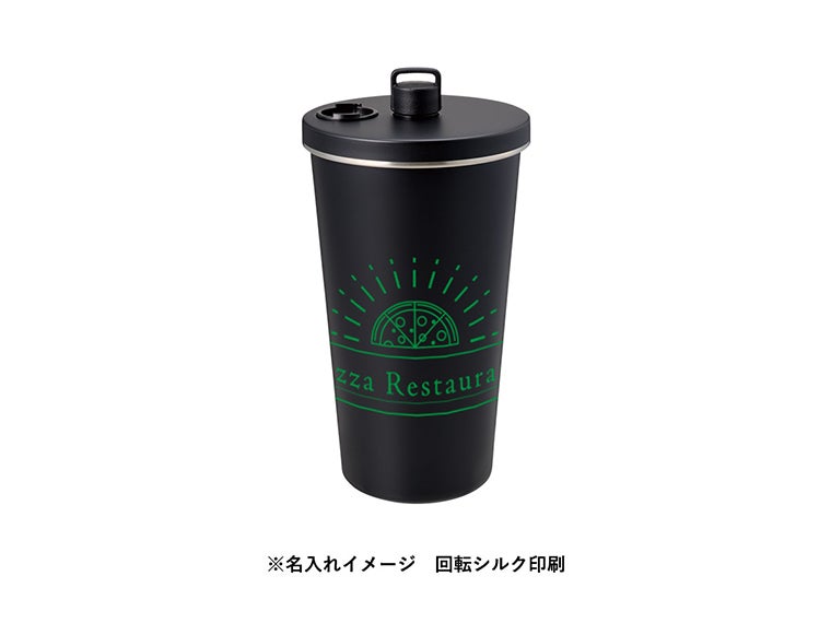 ストロー付ステンレスサーモタンブラー470mlの名入れイメージ