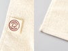 オーガニックコットン　ハンドタオルにはオーガニックコットンのロゴタグ付きです。