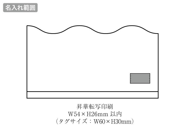 今治スポーツタオル40×120cmの名入れ範囲
