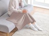 フリースブランケット（ベルト付き）の使用イメージ